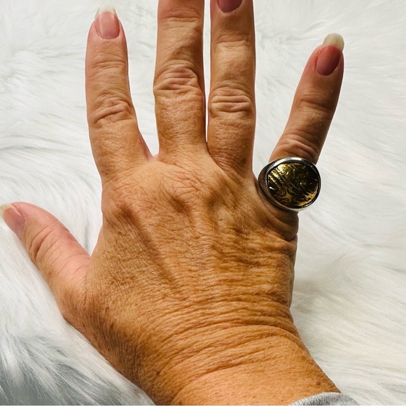 Silpada Sterling Silver Timber Bronze Dome Ring - Picture 9 of 9